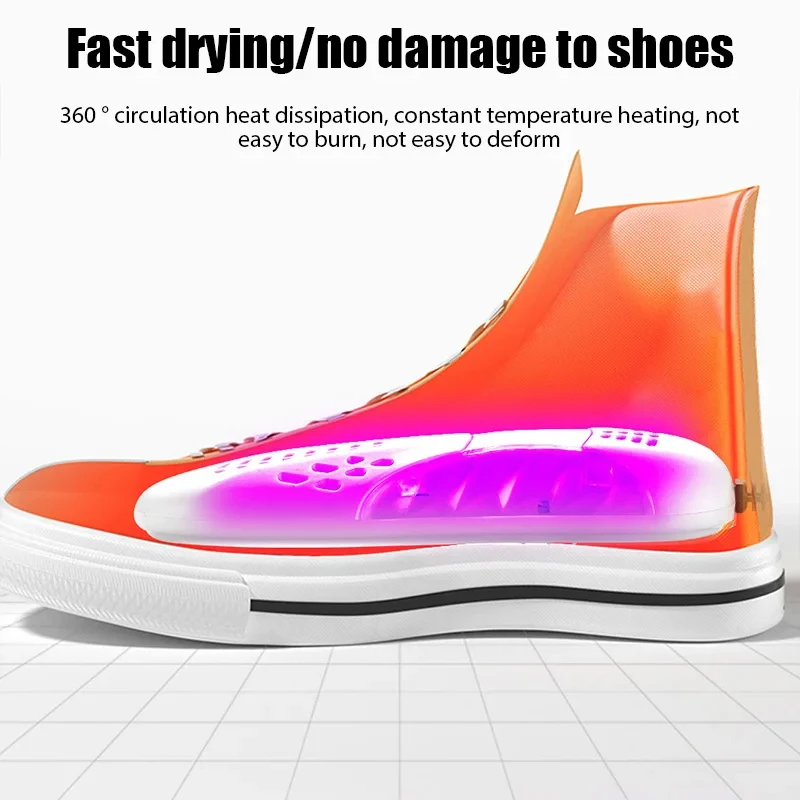 Botas secador de sapatos elétrico desodorizador com dispositivo desumidificador de calor aquecedor de pés eliminar odor uv sapato secagem doméstico