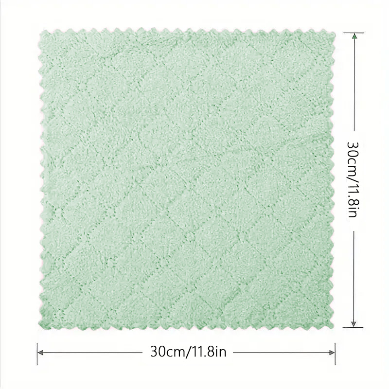 10pcs Microfiber Kitchen Cloth Dish Towels Super Absorbent Coral Velvet Dishtowels Nonstick Oil Washable Fast Drying