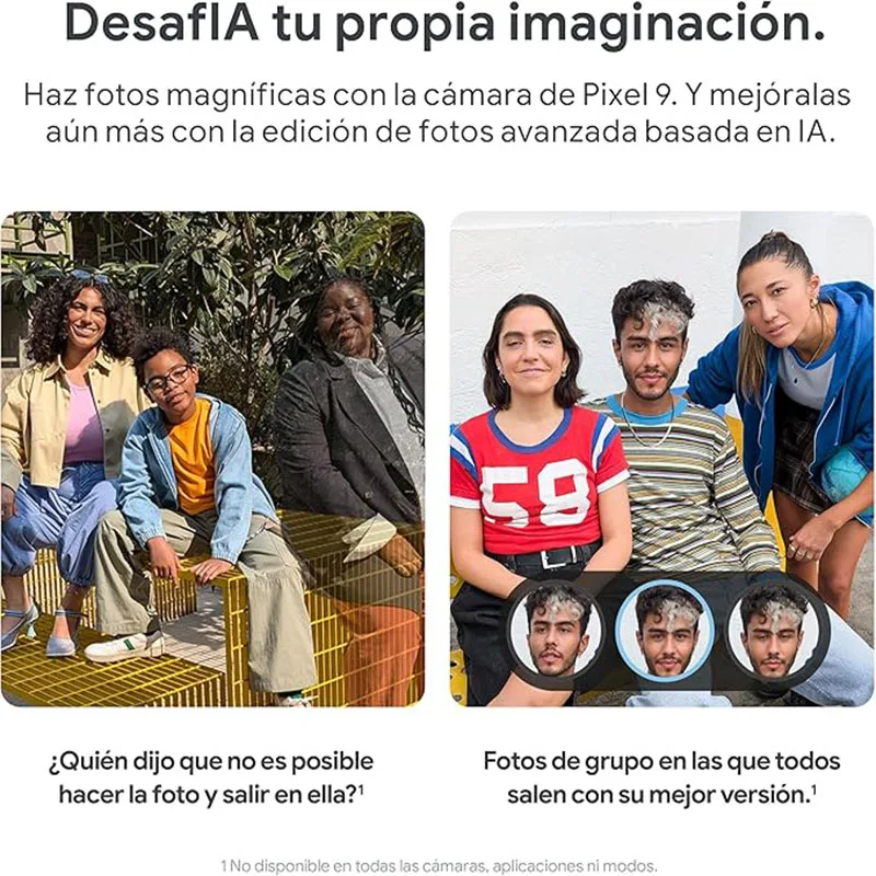 Google-Smartphone Pixel 9 5G, Tensor G4, pantalla OLED de 6,3 pulgadas, 120Hz, cámara de 50MP, batería de 4700 mAh, Android 14, NFC