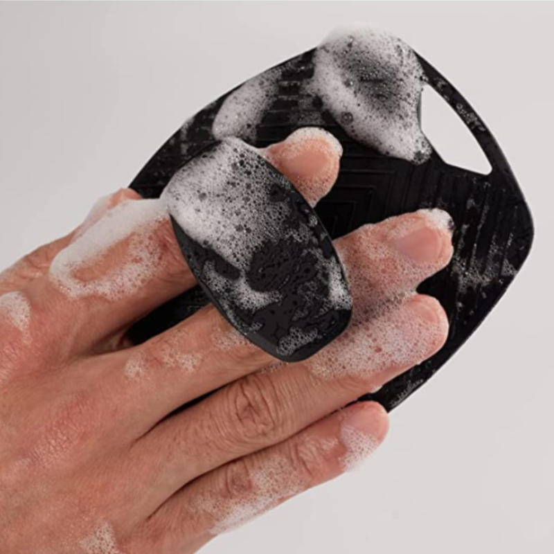 1/5pc Soft Silicone Exfoliating Brush Cleanser Manual Body Cleansing Care Scrubber Shower Gentle Massage Bath For Men