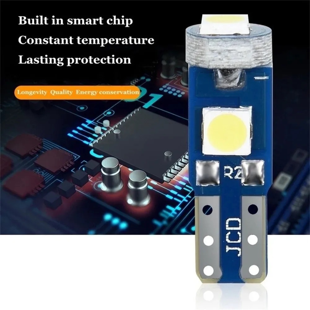 10PCS Super Heldere LED T5 3SMD Auto Motor Dashboard Licht Wedge Instrument Lamp Indicator Signaal Lampen DC12V 3030smd