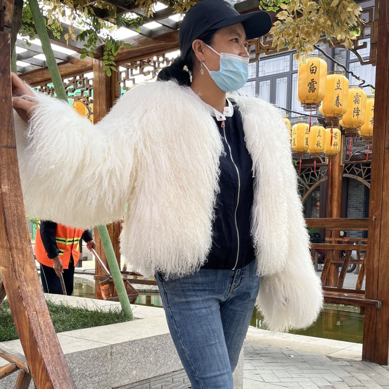 BEIZIRU Dames echt bontjas Winter Herfst Mode Mongolië Schapenjas Warme stijlvolle bovenkleding voor dames