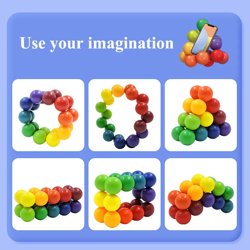 Fidget ของเล่นเพื่อการศึกษาลูกบอลสี 3D ปริศนา Montessori เกมการจับคู่รูปร่างของเล่นเด็ก Sensory เด็กผู้ใหญ่ของขวัญ