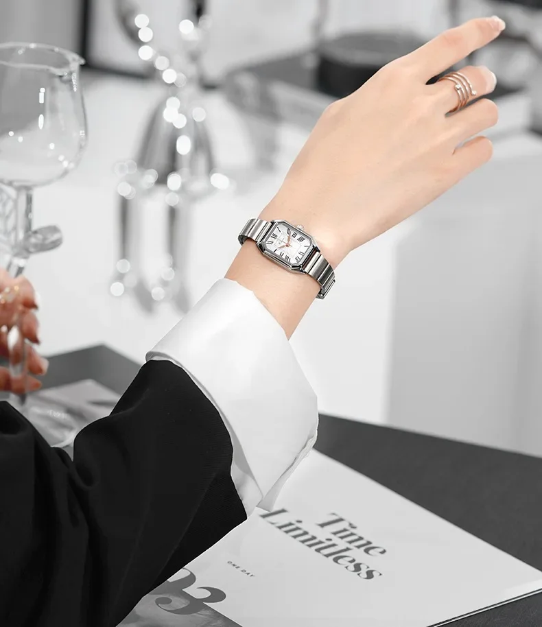 Dropshipping, reloj de cuarzo de lujo Para Mujer, reloj de pulsera con correa de acero inoxidable a la moda informal, Relojes Para Mujer, regalos Para Mujer