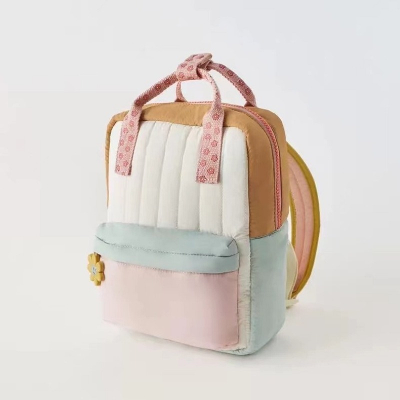 Nova mochila infantil leve para compras, pingente de girassol fofo com bolsa escolar pequena colorida