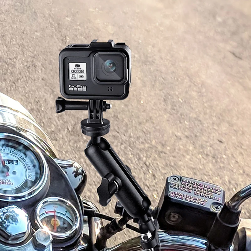 For GoPro 13 12 11 10 Motorcycle Bicycle Holder Handlebar Mount Bracket For Insta 360 X5 X4 DJI OSMO 360 Action 5 Pro Accessory