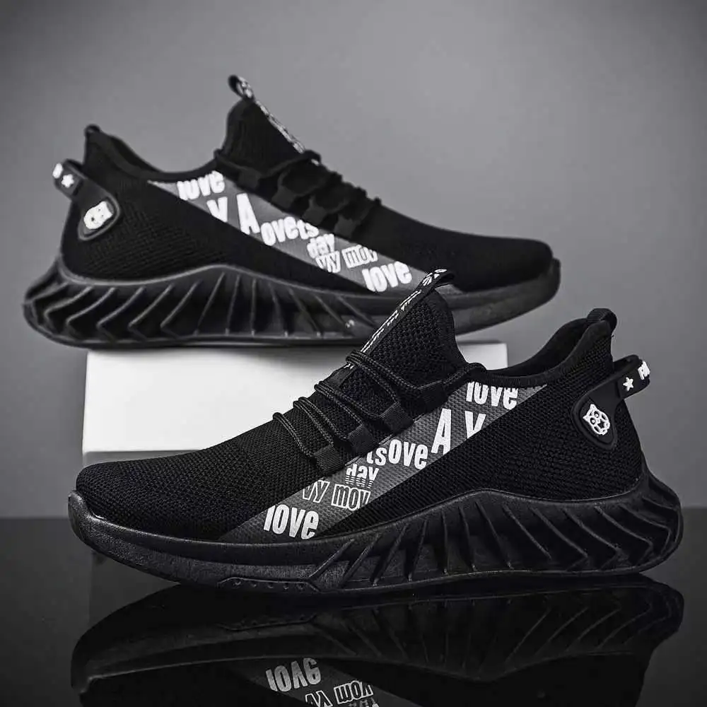 Zapatillas de deporte informales transpirables de malla para hombre, suela suave antideslizante, cómodas, para correr al aire libre, zapatos deportivos ligeros para estudiantes a la moda