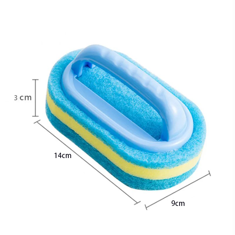 Esponja cepillo de limpieza cocina baño baño esponja de limpieza limpieza de paredes de vidrio bañera limpieza ventana ranura cepillo de limpieza