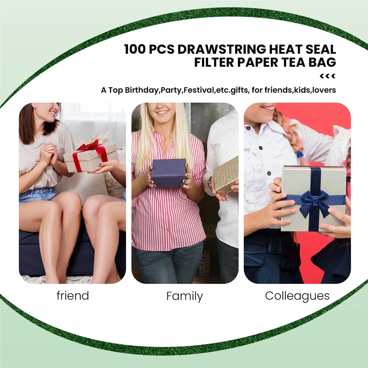 BABQ 100 Pcs Disposable Empty Tea Bag String Heat Seal Filter Paper