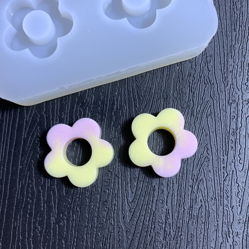 R3MC Mini Flower Silicone Mold Hollow Epoxy Shaker Fillings Silicone Molds Epoxy Resin Filler Mold for Quicksand Resin Molds