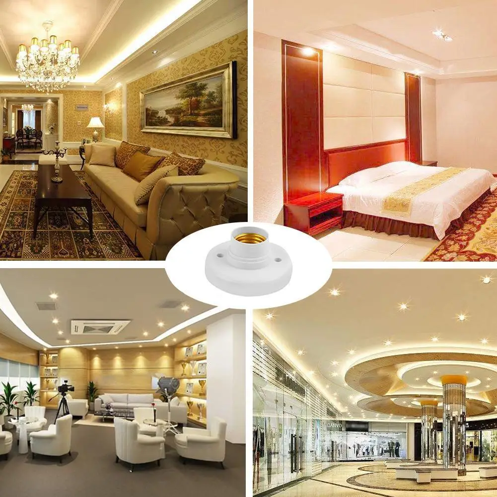 10-40PCS E27 Smart LED Lichtschakelaar Lichthouder Gang Lampvoet Verlichting Thuis Gang Trap Ronde Gloeilamp socket