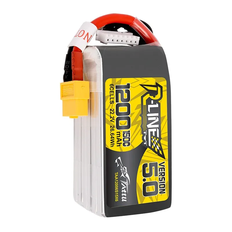 Tattu R-Line Version 5.0 V5 1200mAh 1400mAh 150C 6S 22.2V Lipo Battery XT60 Plug FPV Racing Drone RC Quadcopter
