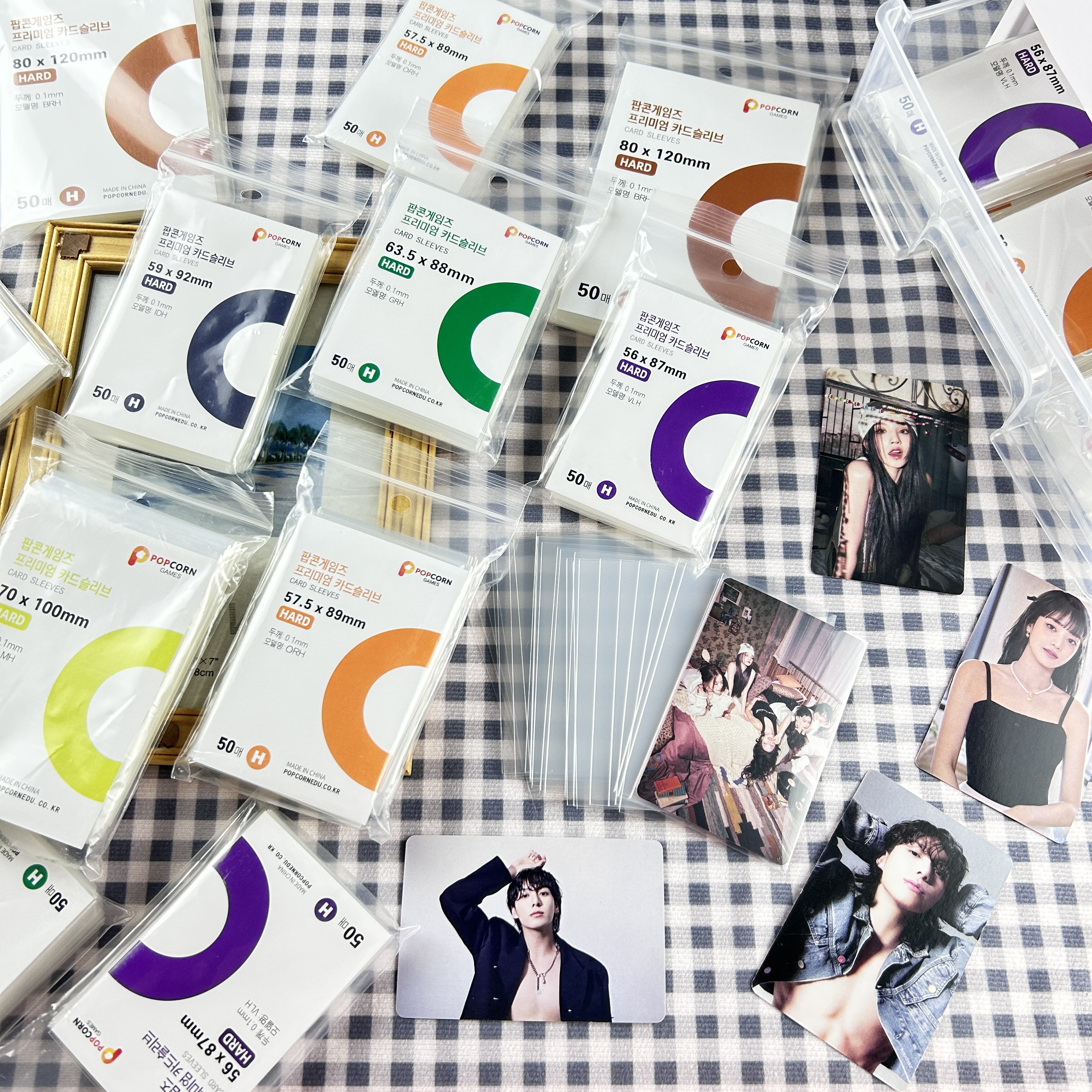 50Pcs Korea Card Sleeves HD Clear Kpop Idol Card Protective Sleeve Photcards Protector Photo Case Box for Popcorn Card Holder