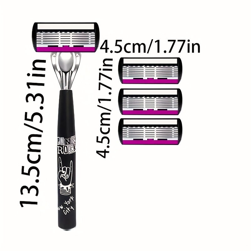 High Quality Men Safety razor 6-Layer Germany Stainless Steel Shaving Blades Manual Shaver Replacing Cutter Head