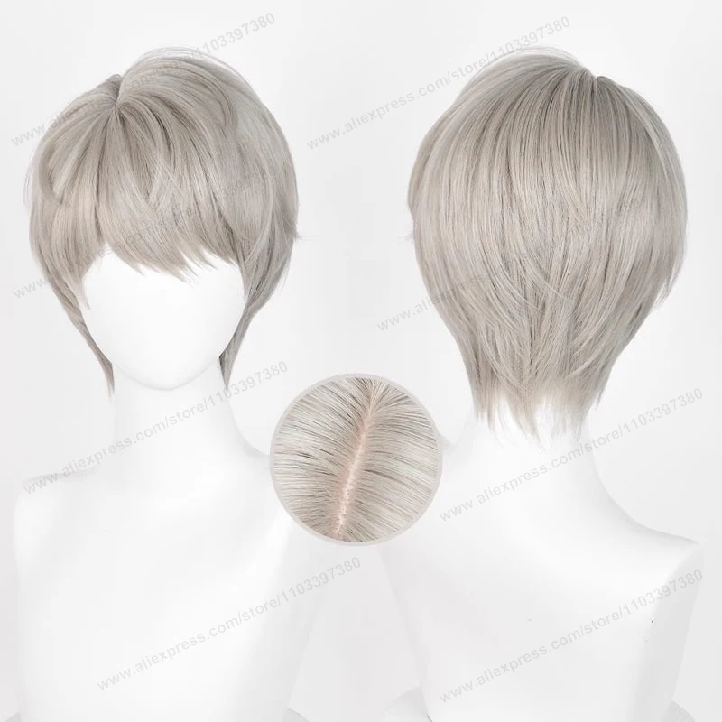 愛とディープスペースラファエルゼインザビエルコスプレウィッグ 30 センチメートルショートヘアアニメウィッグ耐熱合成ハロウィンパーティーウィッグ