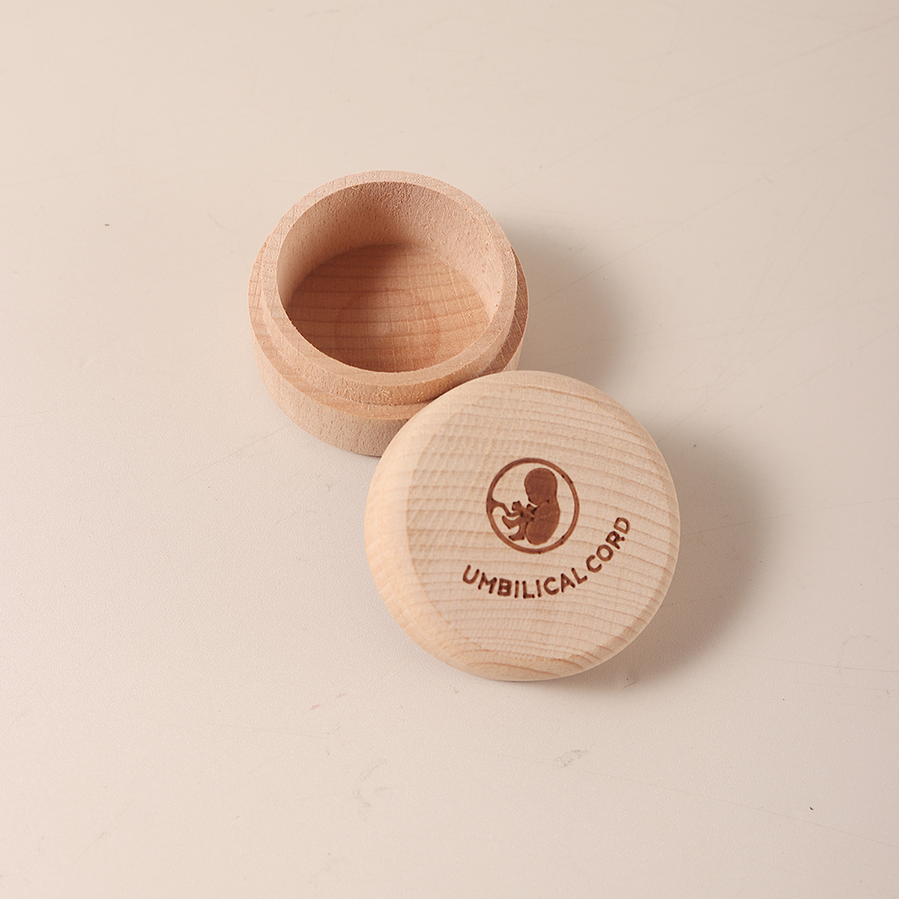 Caixa de lembrança de bebê Beechwood – caixa de memória de primeiro dente e cordão umbilical, baú de tesouro Marco