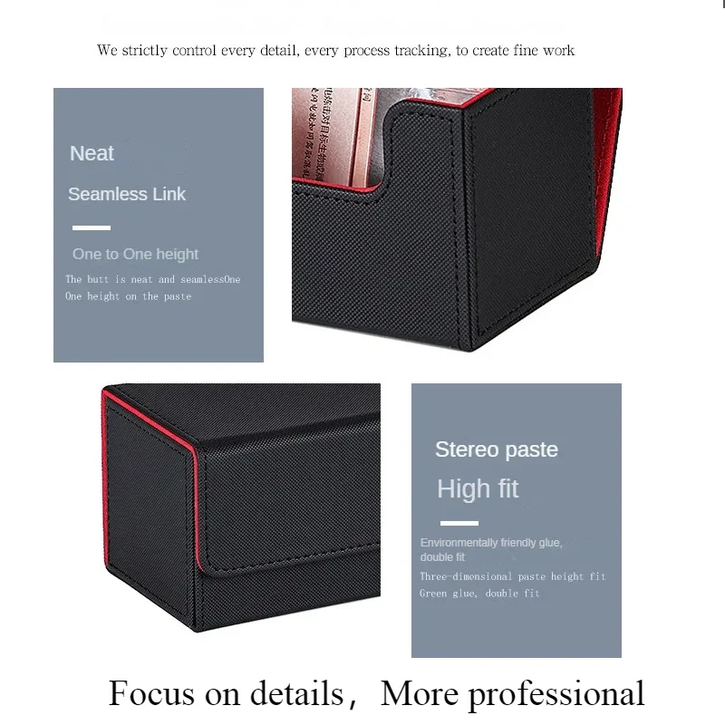 100+ Trading Card Deck Box Sammelkartenspielzeug mit Magnetverschluss Spielkarten Aufbewahrung Spielkartenetui Schutz für Brettspiel