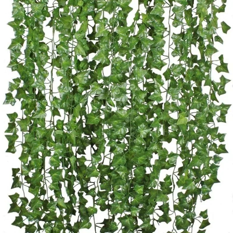 Guirnalda navideña colgante Artificial de seda verde, 1 Uds., 210Cm, plantas, hojas de vid, bricolaje, hogar, boda, fiesta, baño, decoración de jardín