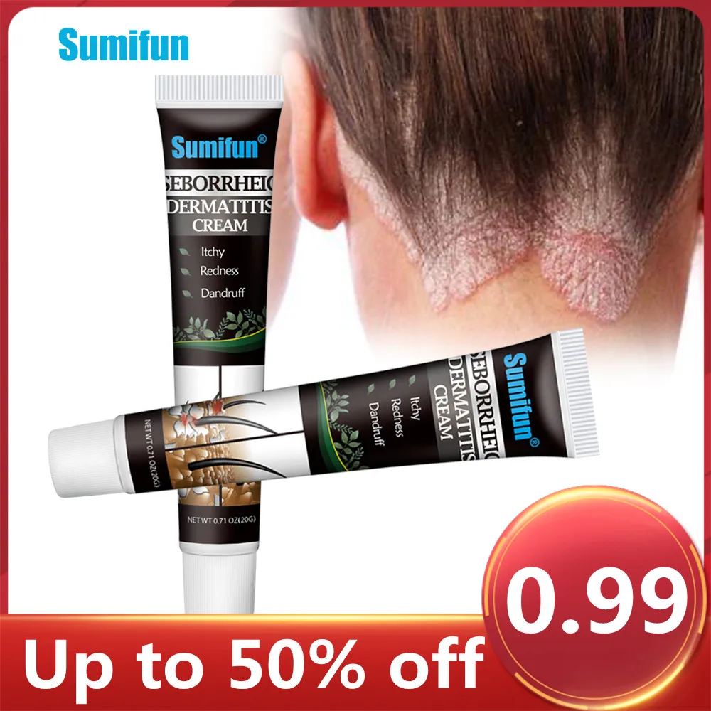 Sumifun-crema para Dermatitis seborreica, 20g, tratamientos para el cuidado de la piel, reparación del cuero cabelludo, alivia la picazón, elimina la caspa, ungüento para la piel saludable