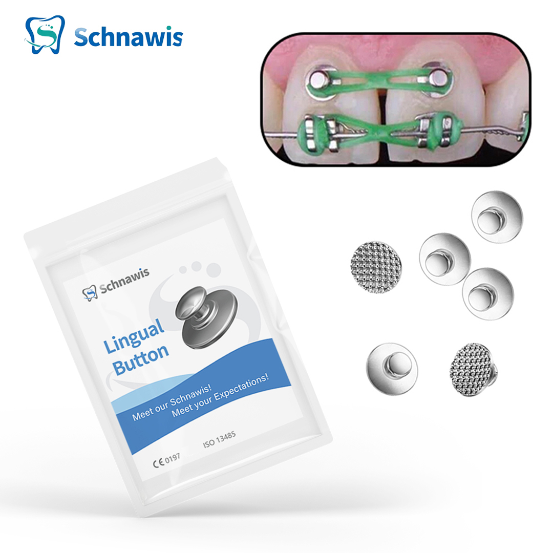 10 Teile/beutel Zahnmedizin Dental Kieferorthopädische Lingual Tasten mit Haken Direkt Verbundene Öse Traktion Haken Verbund Keramik Materialien