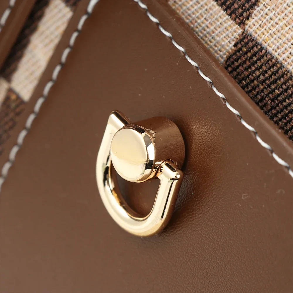 Retro D-shaped Ring Bag Side Clip Buckles  Metal Double D Buckle Handbag Chain Handles Connector Bag Strap Hardware Accessories