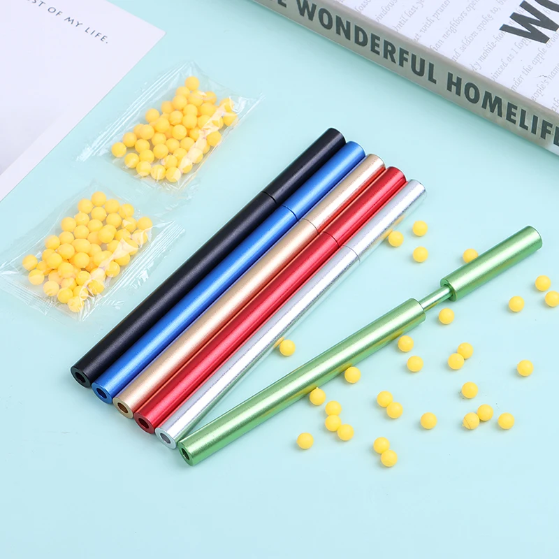 Pinball Launcher Guns Toy Small Ball Shooter Crackling Tube Simulation Shooting Game Interesting Cracking Kids For Party