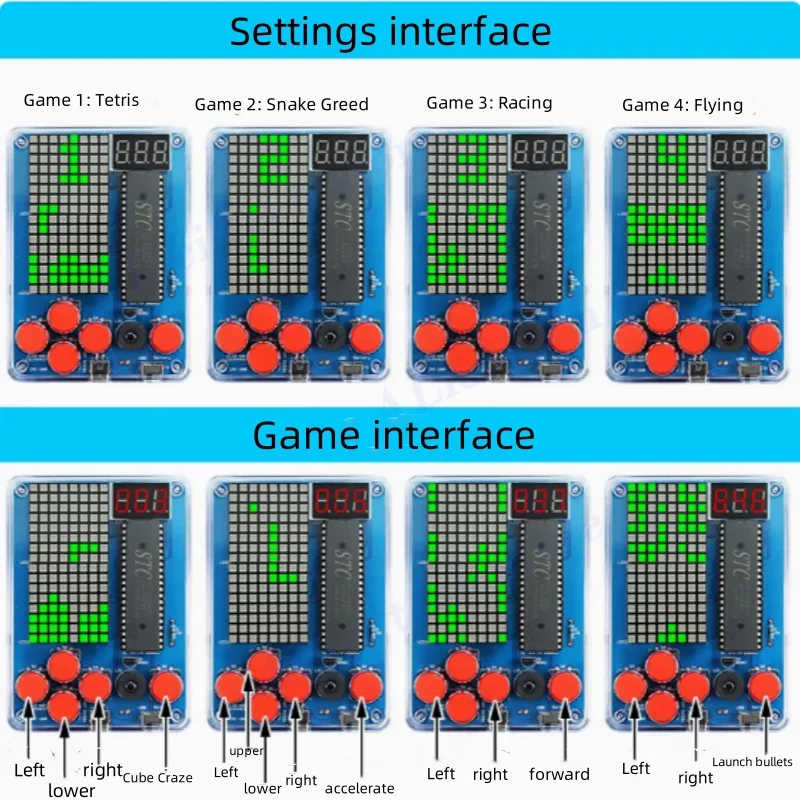 Kit di produzione per console di gioco Fai da te 51 Kit di gioco per bambini a chip singolo Gioco classico Set di giochi per macchine elettroniche per saldatura