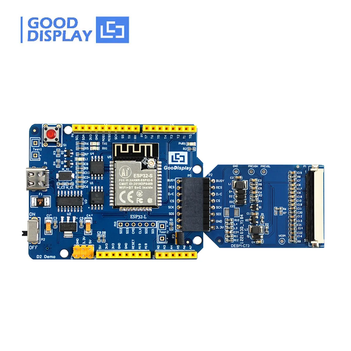 Módulo de Display E-Paper de 7,3 polegadas, 6 cores, baixo consumo de energia, interface SPI, tela de 800x480 pixels, utilizando a tecnologia E-Ink Spectra 6
