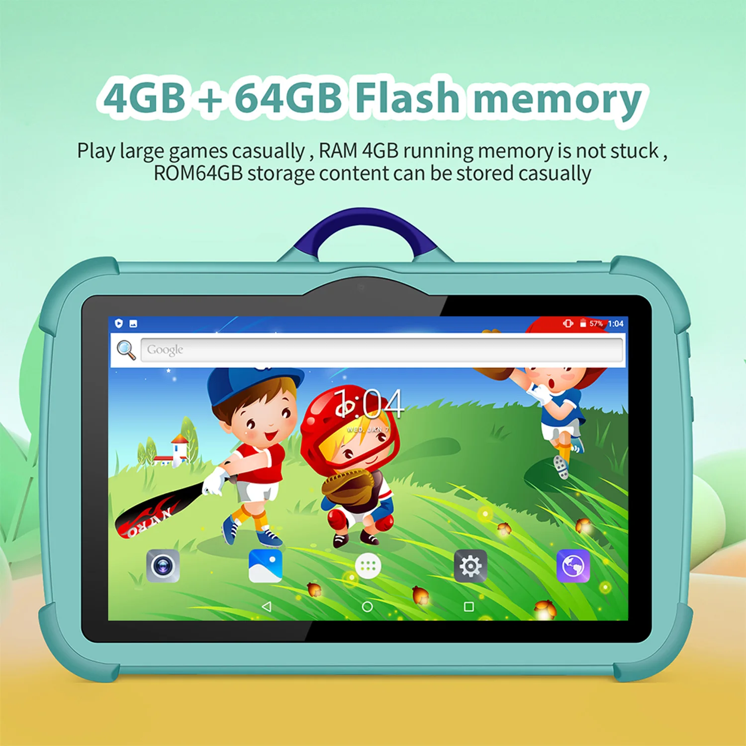 2025 nova chegada 7 Polegada 5g wifi crianças comprimidos quad core 4gb ram 64gb rom google aprendizagem educação versão câmeras duplas tablet