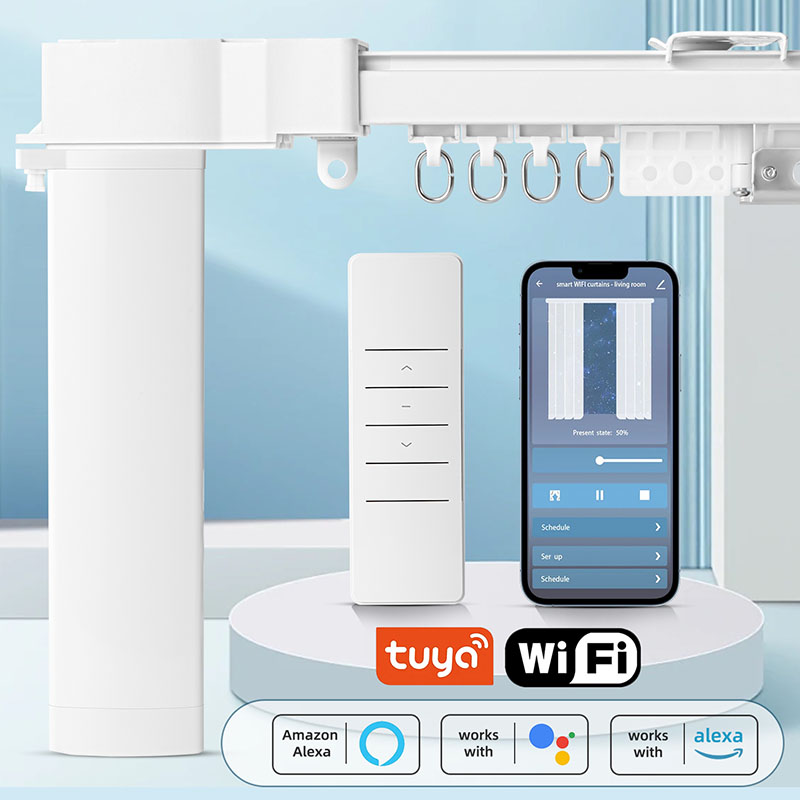 Tuya Новейший коротший умный Wi-Fi двигатель Моторизованный карниз для штор Интеллектуальный мотор для штор Поддержка Alexa Google home Alice