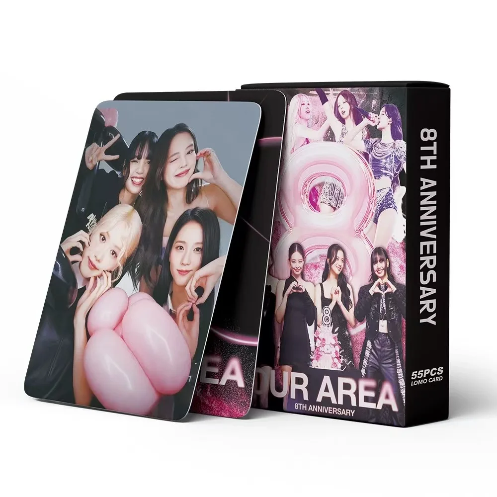 55 pçs/set Kpop UNIS CURIOUS Lomo Cartões Meninas Grupo 8o Aniversário HD Cartões de Fotos para Meninos Meninas Presentes Colecionáveis