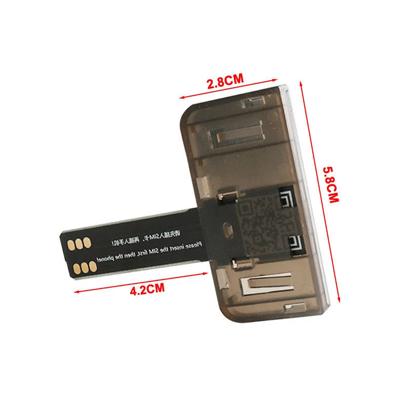 1 szt. Adapter karty SIM Czytnik kart SIM Mini SIM Nano do telefonu z systemem Android (Plug And Play) Akcesoria do telefonów komórkowych