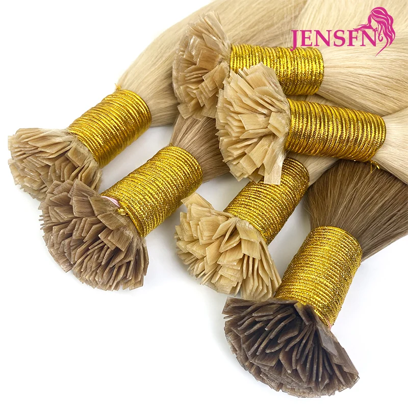 Alta qualidade em linha reta ponta plana extensões de cabelo remy 100% cabelo humano queratina ponta extensões de cabelo para salão de beleza pré ligado perucas de cabelo
