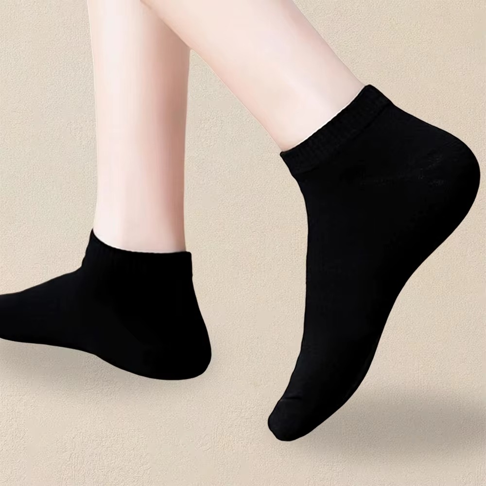 10 paia di calzini da barca da donna/uomo invisibili a taglio basso in silicone antiscivolo estivi calzini alla caviglia tinta unita casual traspiranti