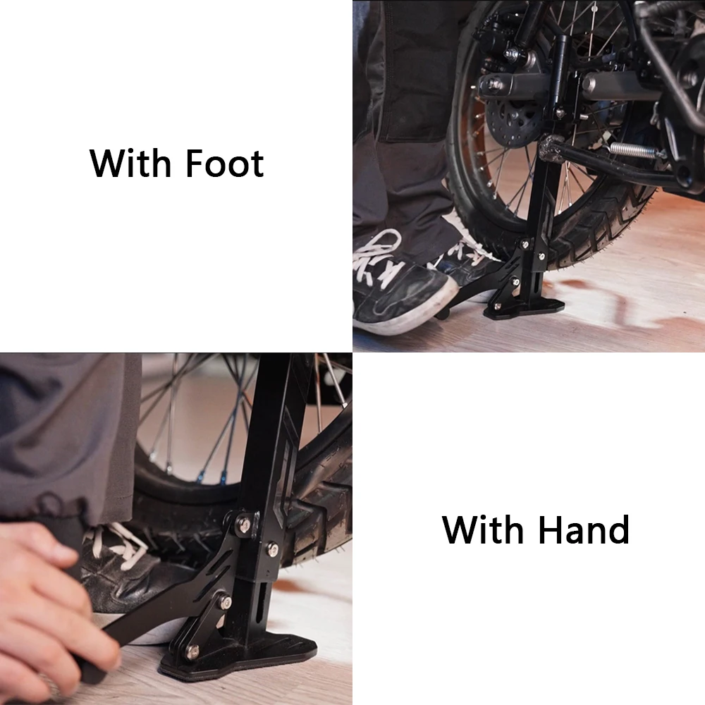 Universal Motorcycle Wheel Stand Portable Handle Single Sided Paddock Stand Front Rear Support Foldable Tire Repairing Tool Lift