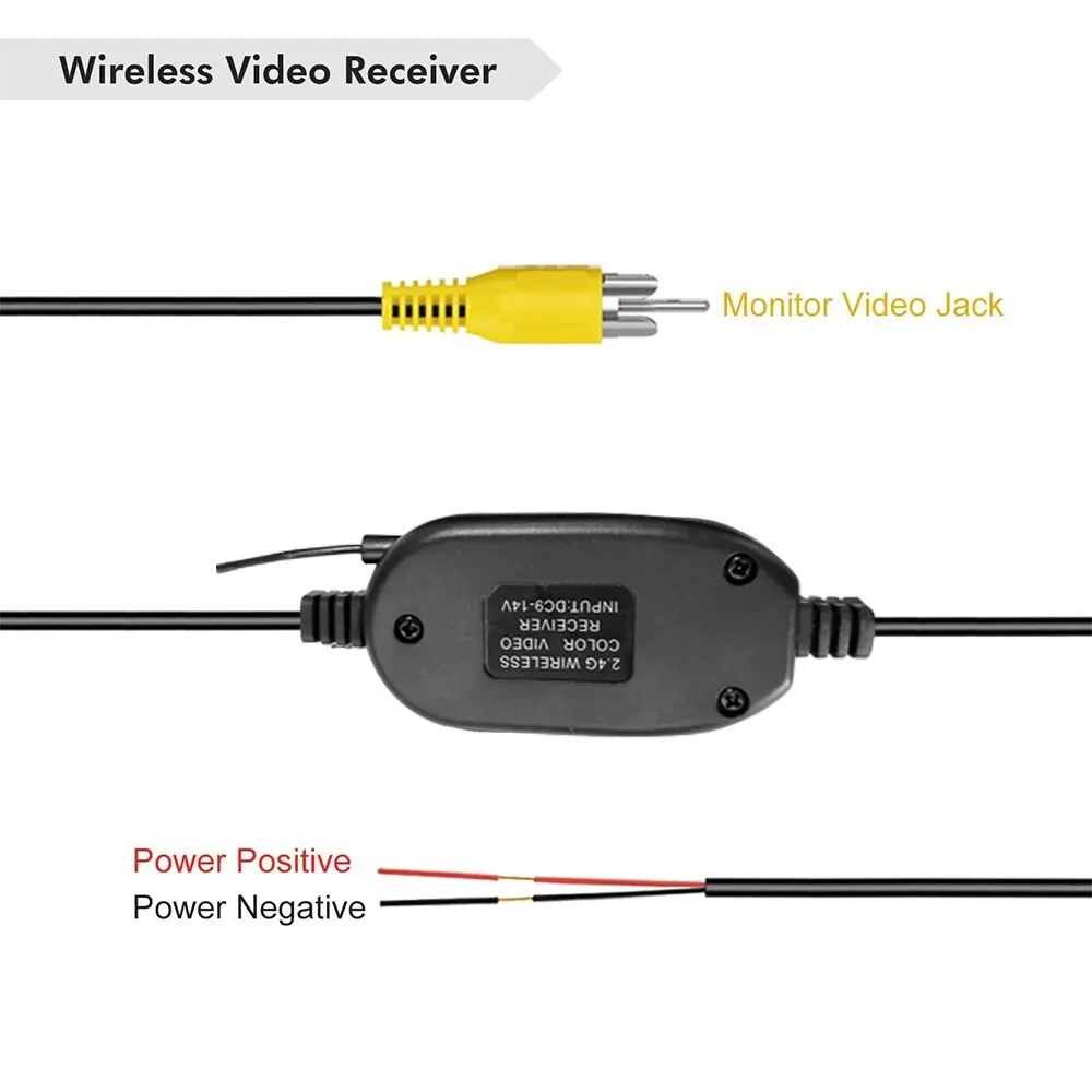 2.4G Transmissor Sem Fio & Receptor para Carro Reversa Rear View Backup Câmera e Monitor Estacionamento Assistência Veículo CAM