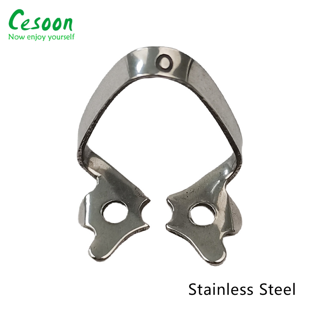 ทันตกรรม DAM Clamps Endodontic Restorative Barrier คลิปกรอบสแตนเลสผู้ถือฟันกรามทันตกรรมช่องปากวัสดุ