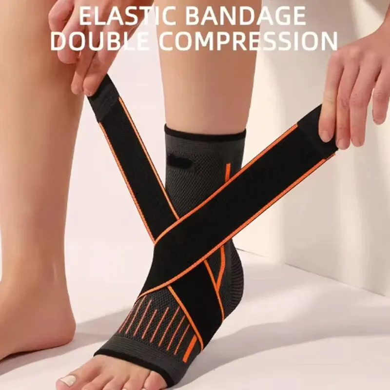 Tobillera de compresión ajustable para hombre y mujer, Protección deportiva para correr, senderismo, baloncesto