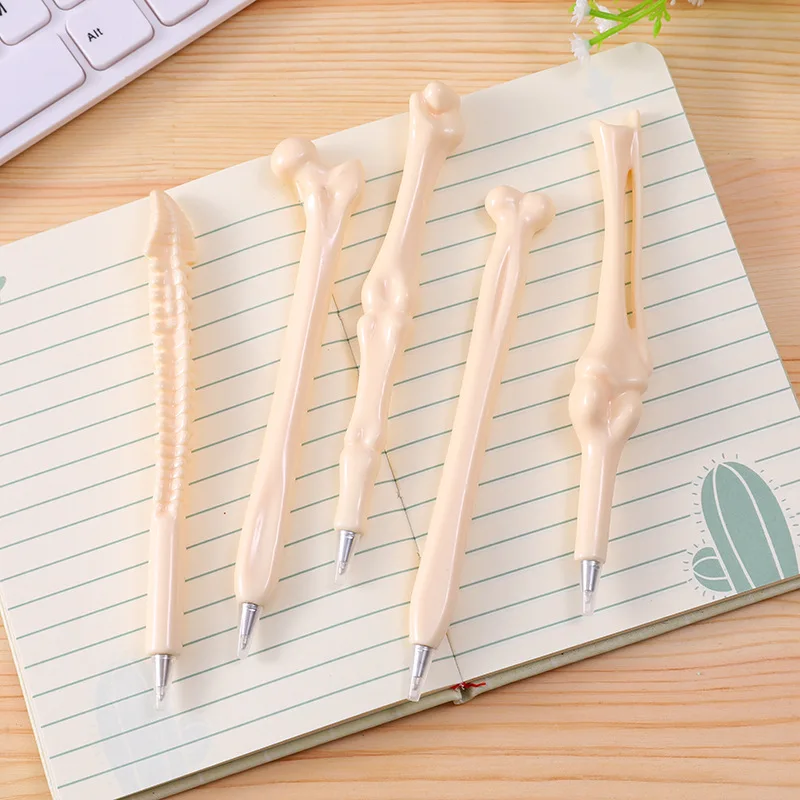 5 Cái/bộ Ngộ Nghĩnh Sống Động Như Thật Hình Dạng Xương Bút Bi Trường Văn Phòng Viết Tiếp Liệu Tặng Văn Phòng Phẩm