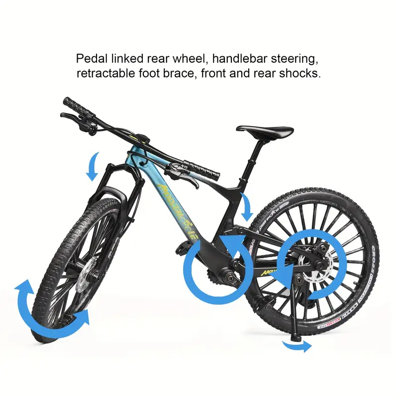 Modelo de bicicleta de montanha de metal vintage desktop mini liga clássico brinquedo de bicicleta fundido modelo de dedo decoração de casa