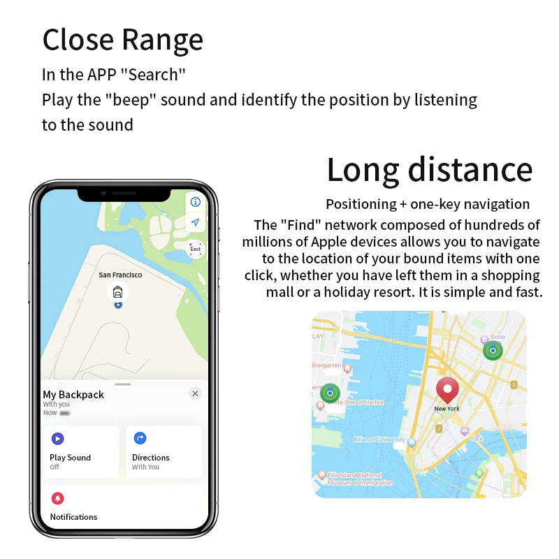 Rastreadores GPS Bluetooth Airtag IPX 5, seguimiento deportivo resistente al agua, encontrar mis ancianos, niños, mascotas, buscadores disponibles para iPhone, encuentra mi