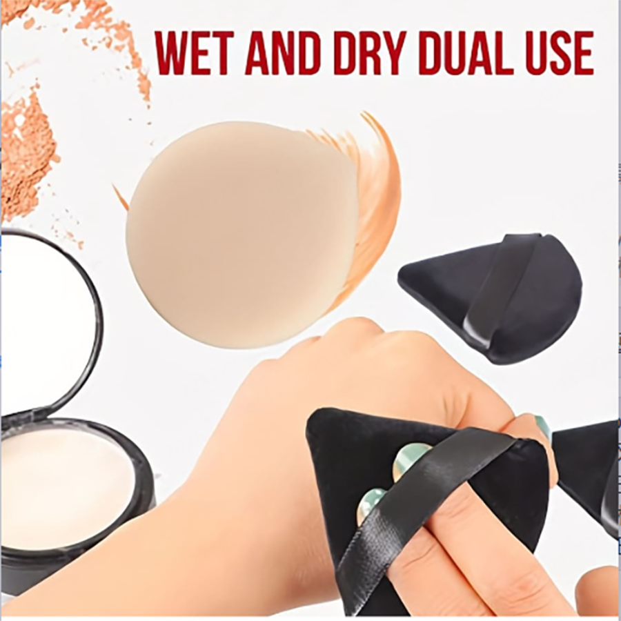 5 pcs new triangular sponge puffs with a soft  skin friendly and delicate makeup feel  suitable for home or travel use