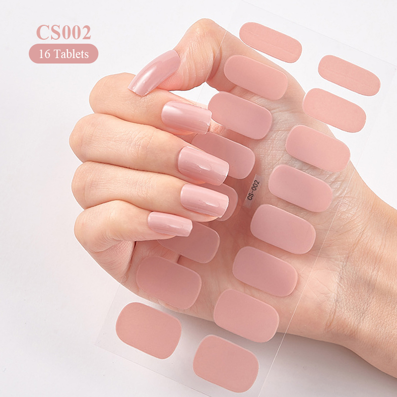 16Tips Wine Red Nail Stickers Long-Lasting Solid Color Full Nail Wraps Self-Adhesive Slider Nail Art DIY Stickers Manicure Decor