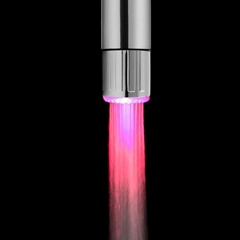 ก๊อกน้ํา LED อุณหภูมิ 3 สี Light-up ก๊อกน้ําห้องครัวห้องน้ํา Glow ทนทานก๊อกน้ํา Aerator TAP หัวฉีดฝักบัว