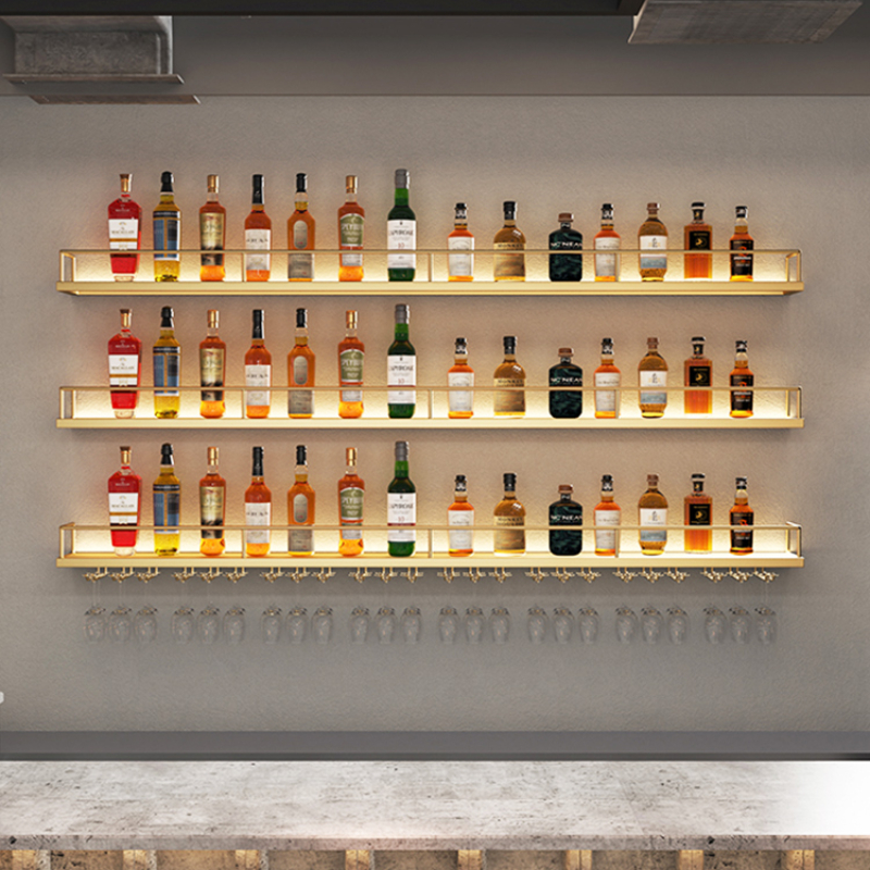 ชั้นวางบาร์ไวน์ตู้เย็นตู้เหล้าห้องนั่งเล่น Canteen Wall เฟอร์นิเจอร์ตู้เก็บสีขาวเคาน์เตอร์เครื่องดื่ม Cellar Rack