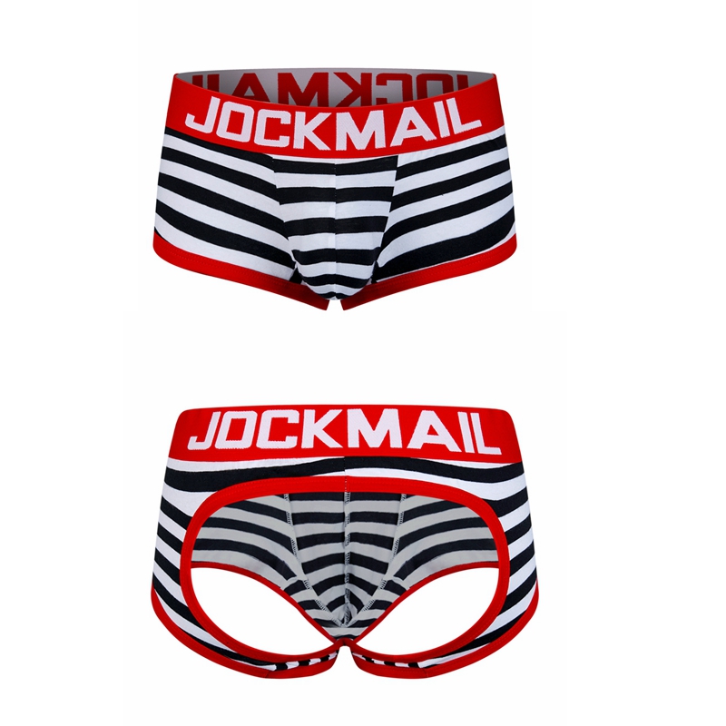 Marca JOCKMAIL, ropa interior para hombre, Boxer shorts con espalda descubierta, glúteos, algodón, Sexy, espalda abierta, ropa interior para hombre Gay, suspensorio, cuecas, maletero sissy