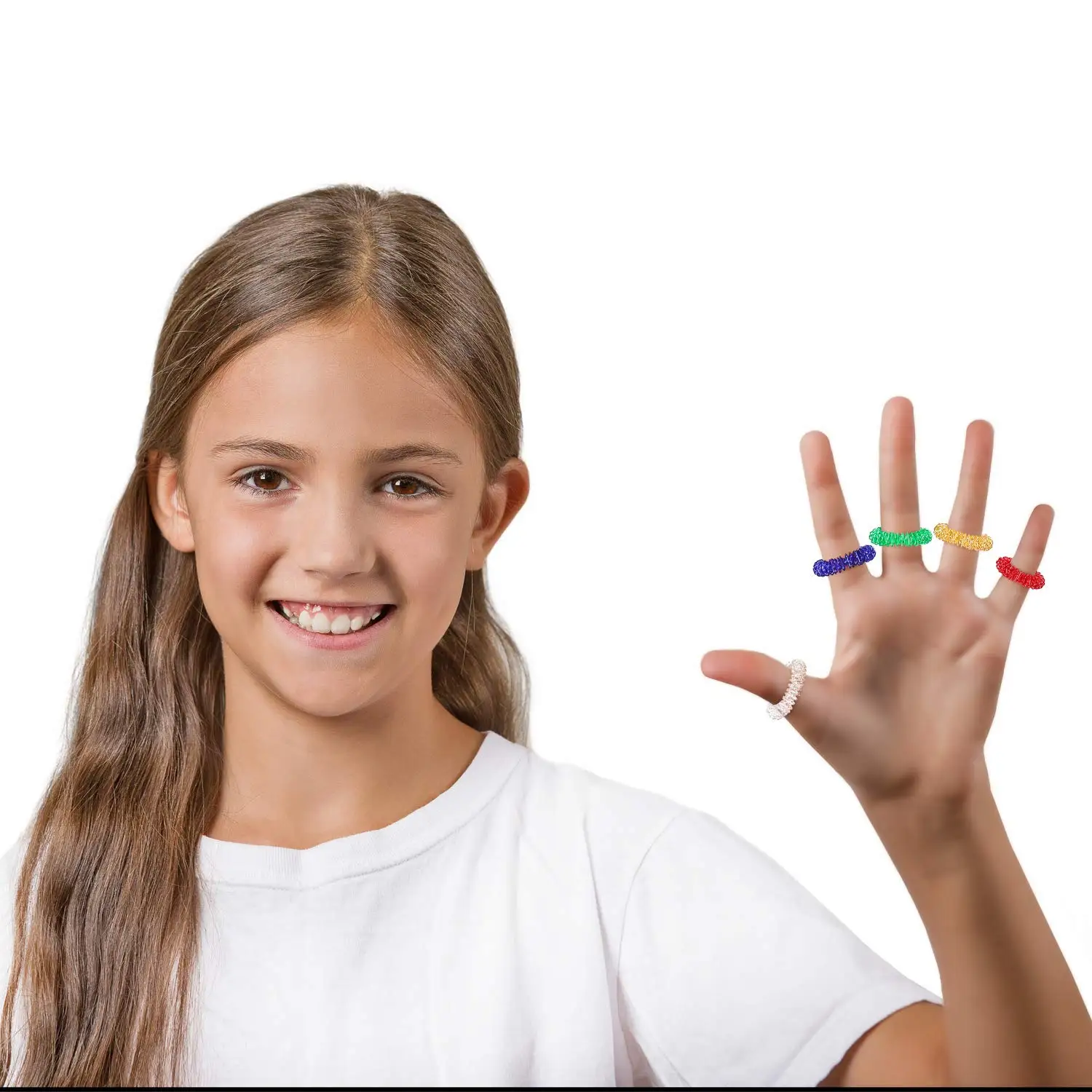 Akupressurringe, stachelige sensorische Fingerringe, stacheliger Fingerring, Akupressurring-Set, leises Stress-Massagegerät, Fingermassagegerät
