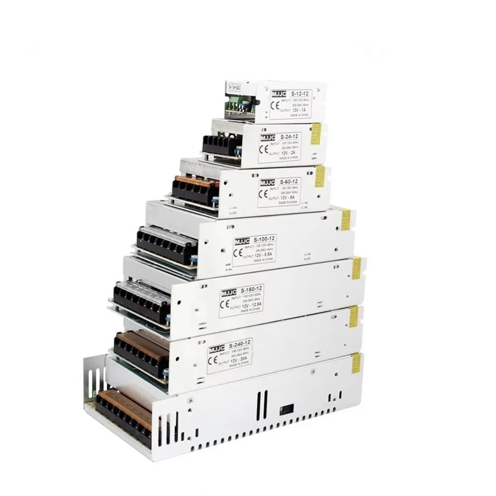 Lighting Transformers 110V 220V to DC 12V 1A 2A 5A 10A 15A 20A 25A 30A for CCTV Led Strip Switch Power Supply Adapter Source