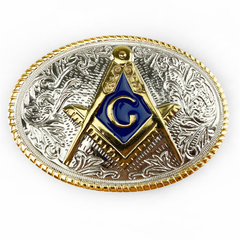 Масонская пряжка ремня, двухцветная повседневная пряжка ремня с покрытием