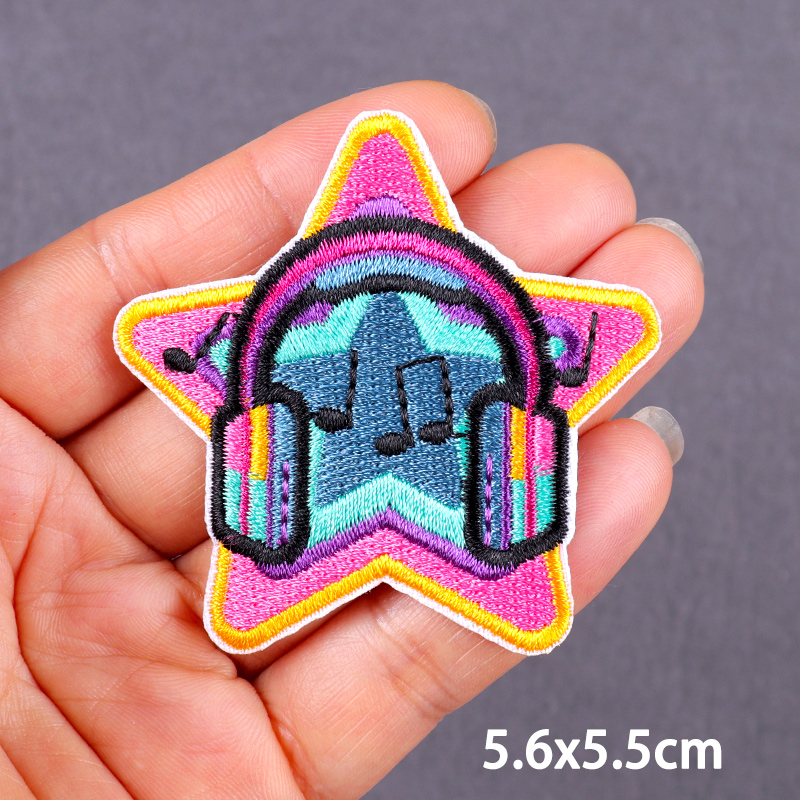 Parche bonito de dibujos animados DIY bordado hierro en parches para ropa parches termoadhesivos en ropa pegatina de planchado de gato sandía